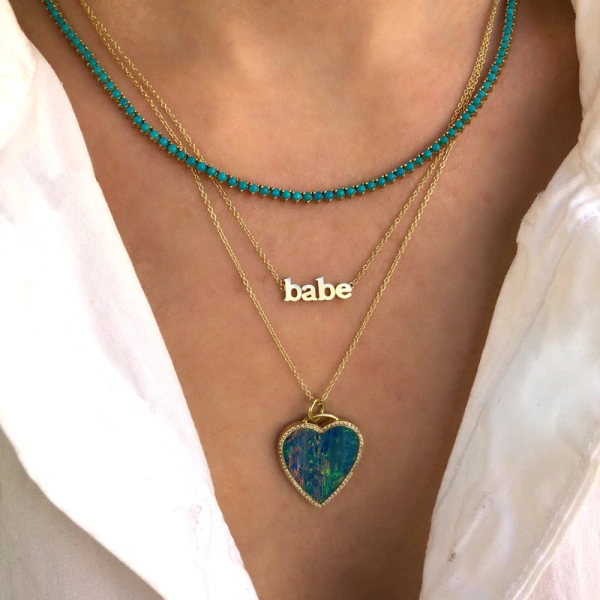 Jennifer Meyer Babe Necklace in 18K Yellow Gold | Fine Necklaces | Coveti