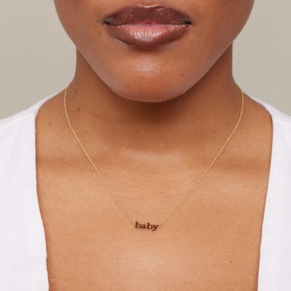 Jennifer Meyer Baby Necklace in 18K Yellow Gold | Fine Necklaces | Coveti