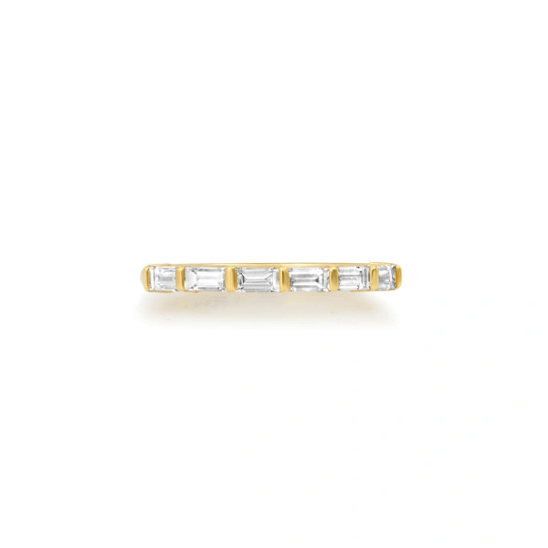 Jennifer Meyer Baguette Cut Diamond Ring in 18K Yellow Gold | Fine Rings | Coveti