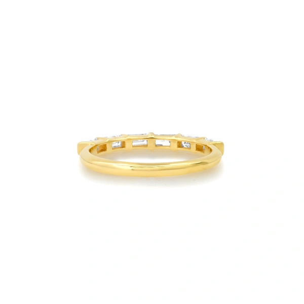 Jennifer Meyer Baguette Cut Diamond Ring in 18K Yellow Gold | Fine Rings | Coveti