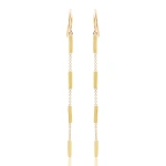Jennifer Meyer Bar By The Inch Earrings in 18K Yellow Gold | Fine Earrings | Coveti