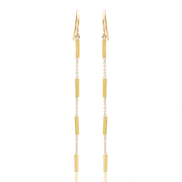 Bar By The Inch Earrings in 18K Yellow Gold