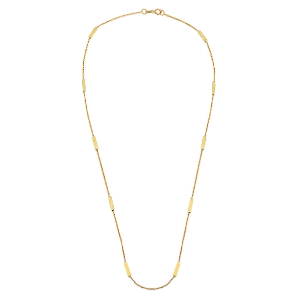 Jennifer Meyer Bar By The Inch Necklace in 18K Yellow Gold | Fine Necklaces | Coveti