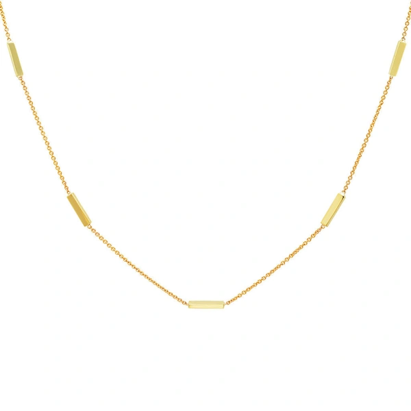 Jennifer Meyer Bar By The Inch Necklace in 18K Yellow Gold | Fine Necklaces | Coveti