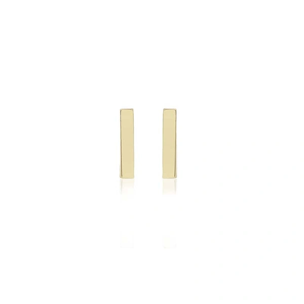 Jennifer Meyer Bar Studs in 18K Yellow Gold | Fine Earrings | Coveti