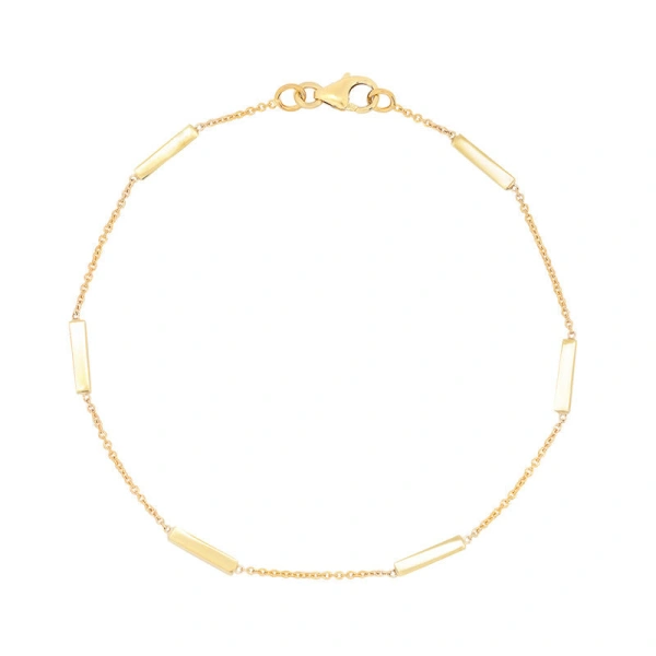 Jennifer Meyer Bar by the inch Bracelet in 14K Yellow Gold | Fine Bracelets | Coveti