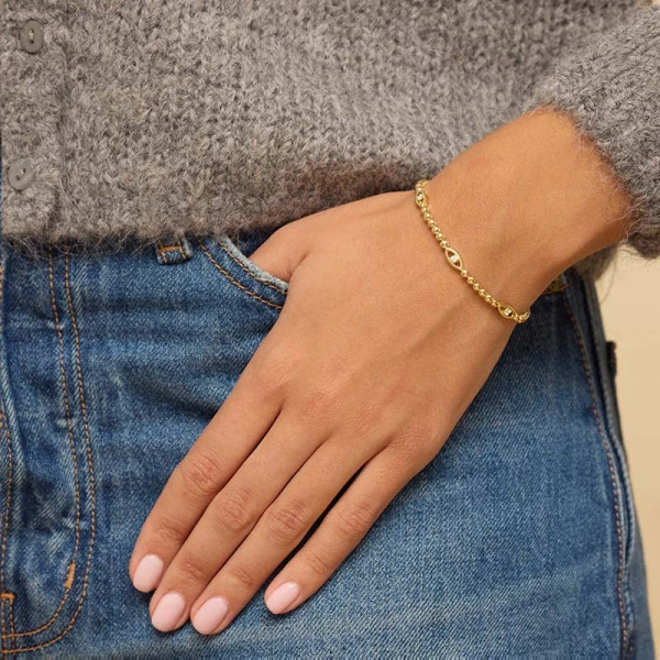 Jennifer Meyer Bezel Tennis Bracelet With 3 Mini Open Evil Eye Accents in 18K Yellow Gold | Fine Bracelets | Coveti