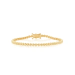 Jennifer Meyer Bezel Tennis Bracelet in 18K Yellow Gold | Fine Bracelets | Coveti