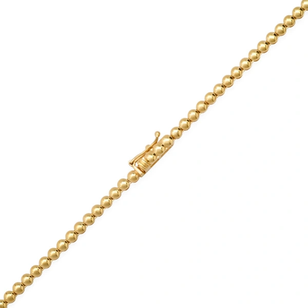 Jennifer Meyer Bezel Tennis Necklace in 18K Yellow Gold | Fine Necklaces | Coveti