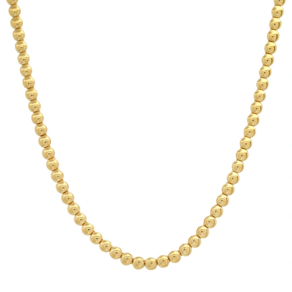 Jennifer Meyer Bezel Tennis Necklace in 18K Yellow Gold | Fine Necklaces | Coveti