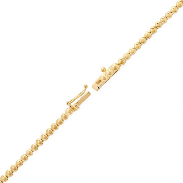 Jennifer Meyer Bezel Tennis Necklace with 1/3 Pink Sapphire & Turquoise Bezel Accents in 18K Yellow Gold | Fine Necklaces | Coveti