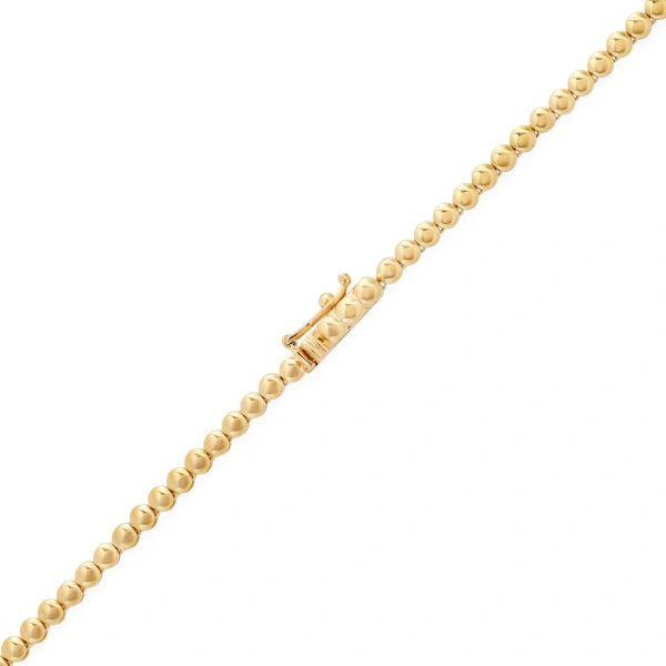 Jennifer Meyer Bezel Tennis Necklace with Diamond Butterfly in 18K Yellow Gold | Fine Necklaces | Coveti
