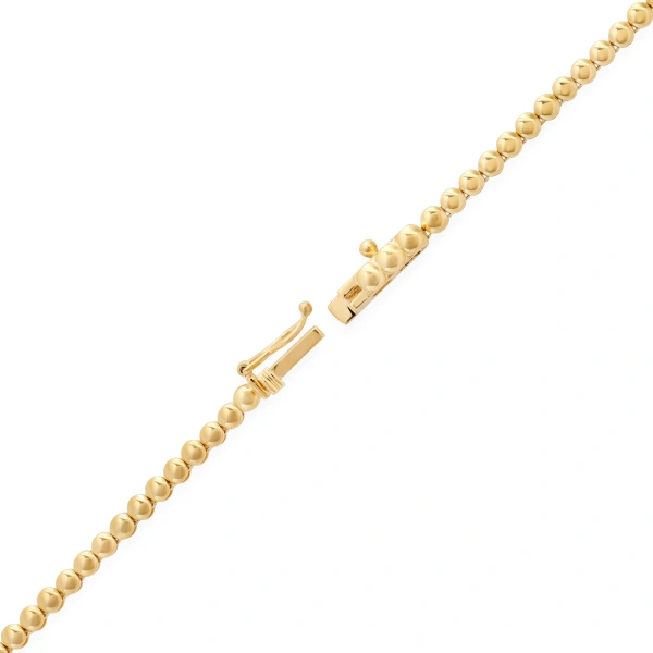 Jennifer Meyer Bezel Tennis Necklace with Diamond Heart Accent in 18K Yellow Gold | Fine Necklaces | Coveti