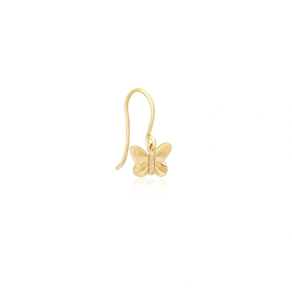 Jennifer Meyer Butterfly Earrings in 18K Yellow Gold | Fine Earrings | Coveti