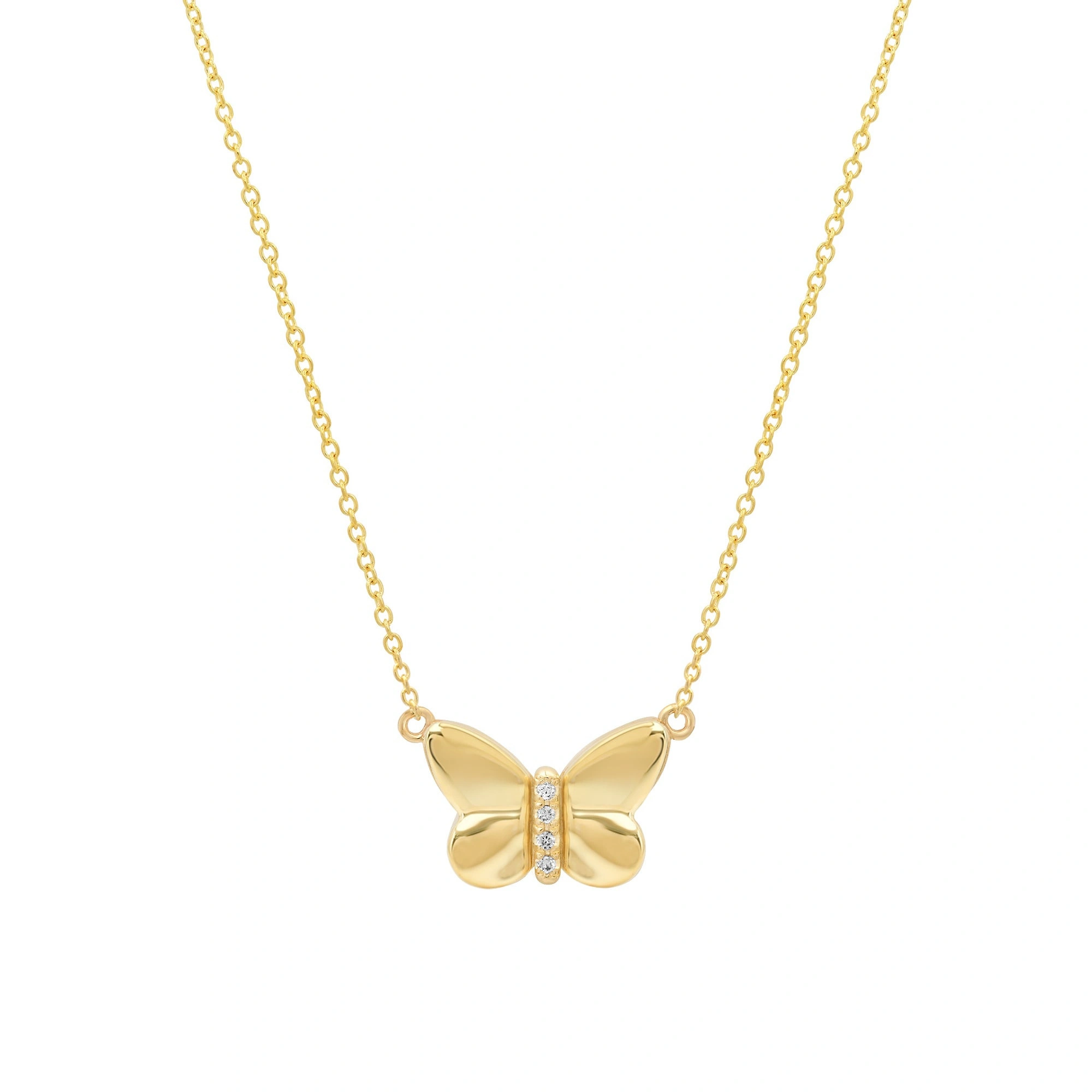 Jennifer Meyer Butterfly Necklace in 18K Yellow Gold Jennifer Meyer Butterfly Necklace in 18K Yellow Gold | Fine Necklaces | Coveti