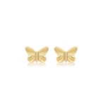 Jennifer Meyer Butterfly Studs in 18K Yellow Gold | Fine Earrings | Coveti