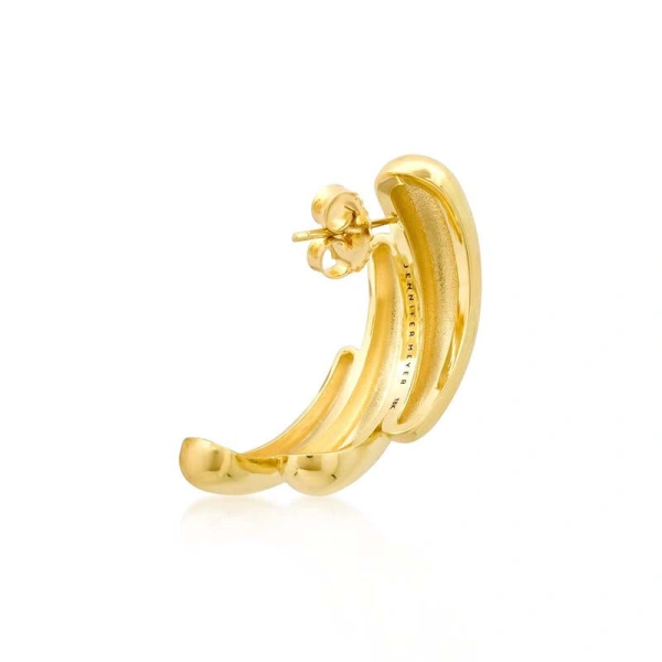 Jennifer Meyer Cascading Dome Studs in 18K Yellow Gold | Fine Earrings | Coveti