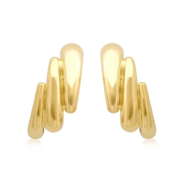 Jennifer Meyer Cascading Dome Studs in 18K Yellow Gold | Fine Earrings | Coveti