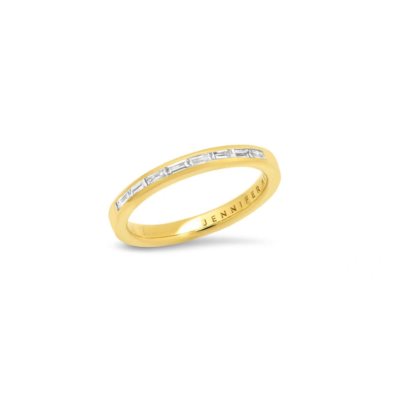 Jennifer Meyer Channel Set Diamond Baguette Ring in 18K Yellow Gold Jennifer Meyer Channel Set Diamond Baguette Ring in 18K Yellow Gold | Fine Rings | Coveti