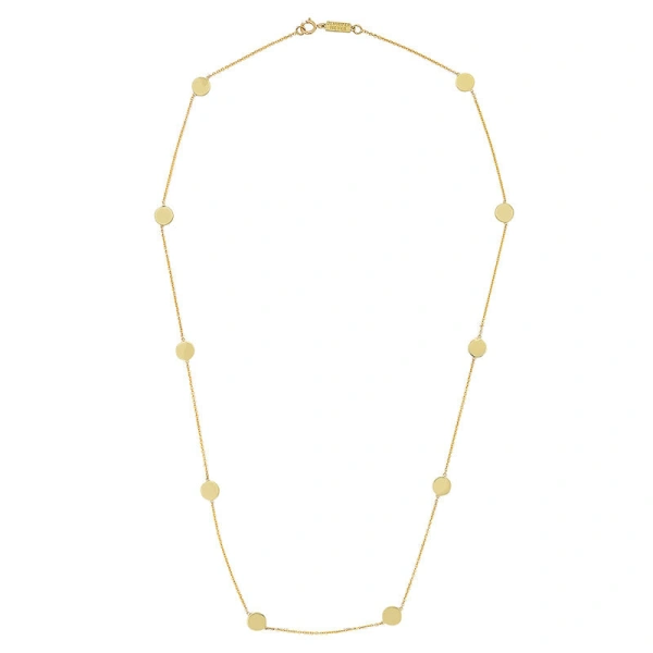 Jennifer Meyer Circle By The Inch Necklace in 18K Yellow Gold | Fine Necklaces | Coveti