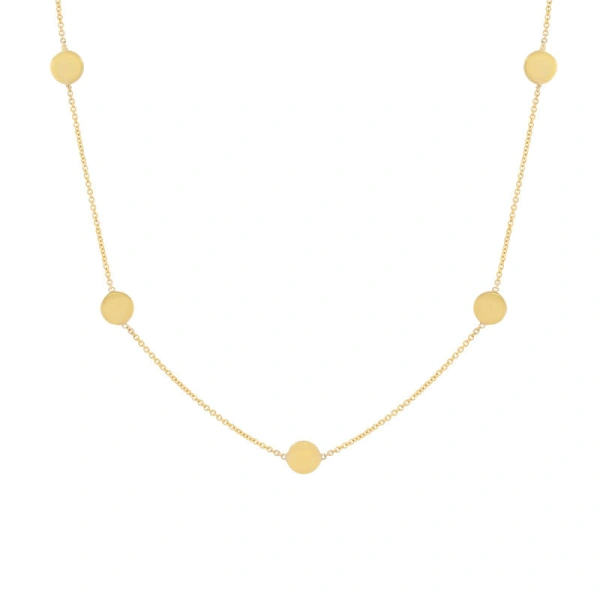 Circle By The Inch Necklace in 18K Yellow Gold