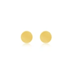 Jennifer Meyer Circle Studs in 18K Yellow Gold | Fine Earrings | Coveti