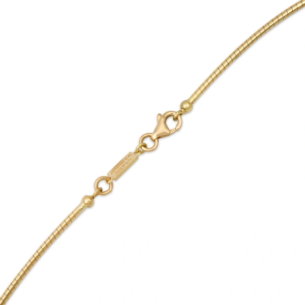 Jennifer Meyer Collar Necklace with Pink Sapphire Pendant in 18K Yellow Gold | Fine Necklaces | Coveti
