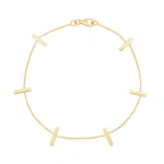 Jennifer Meyer Cross Bar Bracelet in 14K Yellow Gold | Fine Bracelets | Coveti