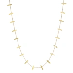 Jennifer Meyer Cross Bar Necklace in 18K Yellow Gold | Fine Necklaces | Coveti