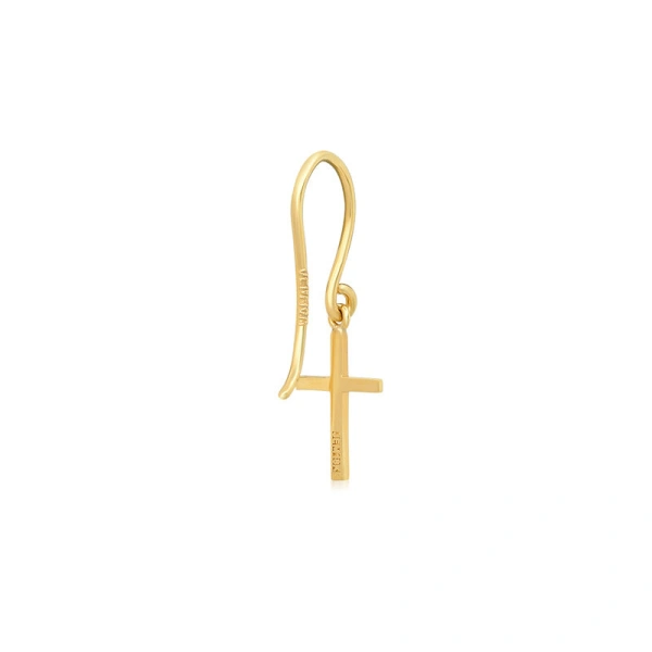Jennifer Meyer Cross Earrings in 18K Yellow Gold | Fine Earrings | Coveti