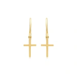 Jennifer Meyer Cross Earrings in 18K Yellow Gold | Fine Earrings | Coveti