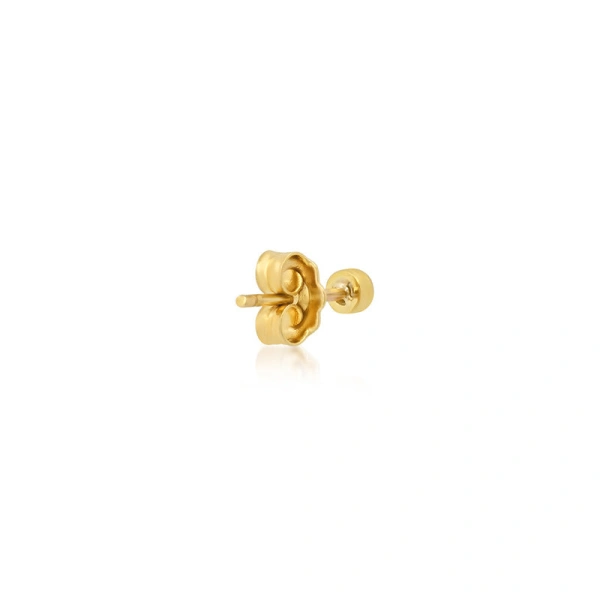 Jennifer Meyer Diamond Bezel Studs in 18K Yellow Gold | Fine Earrings | Coveti