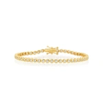 Jennifer Meyer Diamond Bezel Tennis Bracelet in 18K White Gold | Fine Bracelets | Coveti