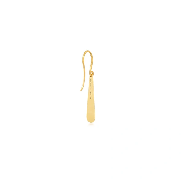 Jennifer Meyer Diamond Dome Drop Earrings in 18K Yellow Gold | Fine Earrings | Coveti
