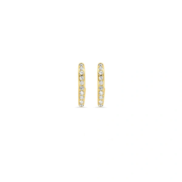 Diamond Edith Studs in 18K Yellow Gold