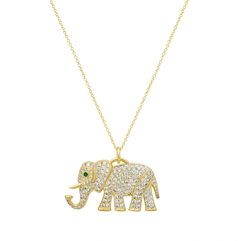 Jennifer Meyer Diamond Elephant Necklace in 18K Yellow Gold Jennifer Meyer Diamond Elephant Necklace in 18K Yellow Gold | Fine Necklaces | Coveti