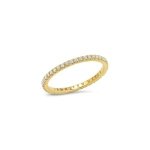 Jennifer Meyer Diamond Eternity Band in 18K Yellow Gold | Fine Rings | Coveti