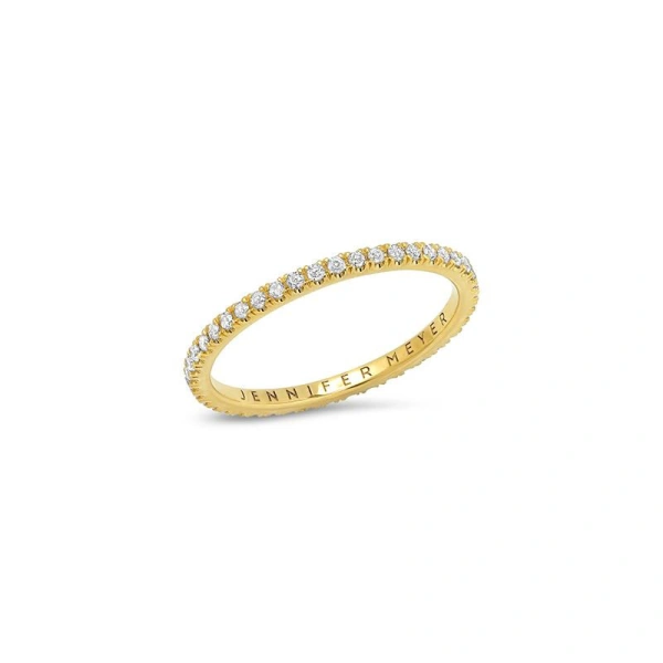 Jennifer Meyer Diamond Eternity Band in 18K Yellow Gold | Fine Rings | Coveti