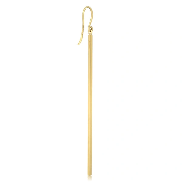 Jennifer Meyer Diamond Extra Long Stick Earrings in 18K Yellow Gold | Fine Earrings | Coveti