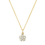 Jennifer Meyer Diamond Flower Necklace in 18K Yellow Gold | Fine Necklaces | Coveti
