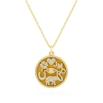 Jennifer Meyer Diamond Good Luck with Custom Diamond Pave Letter Accents in 18K Yellow Gold | Fine Necklaces | Coveti