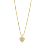 Jennifer Meyer Diamond Heart Charm Necklace in 18K Yellow Gold | Fine Necklaces | Coveti