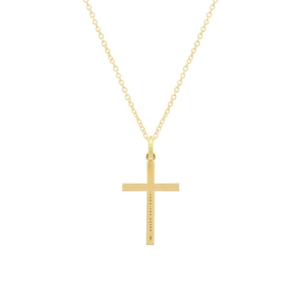 Jennifer Meyer Diamond Large Cross Necklace in 18K Yellow Gold | Fine Necklaces | Coveti