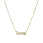 Jennifer Meyer Diamond Love Necklace in 18K Yellow Gold | Fine Necklaces | Coveti