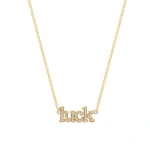 Jennifer Meyer Diamond Luck Necklace in 18K Yellow Gold | Fine Necklaces | Coveti