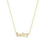 Jennifer Meyer Diamond Lucky Necklace in 18K Yellow Gold | Fine Necklaces | Coveti