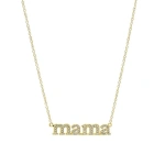 Jennifer Meyer Diamond Mama Necklace in 18K Yellow Gold | Fine Necklaces | Coveti