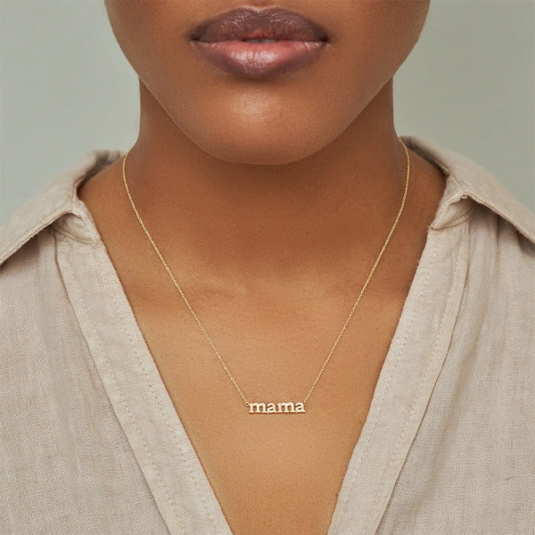 Jennifer Meyer Diamond Mama Necklace in 18K Yellow Gold | Fine Necklaces | Coveti