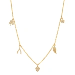 Jennifer Meyer Diamond Mini Charm Necklace in 18K Yellow Gold | Fine Necklaces | Coveti