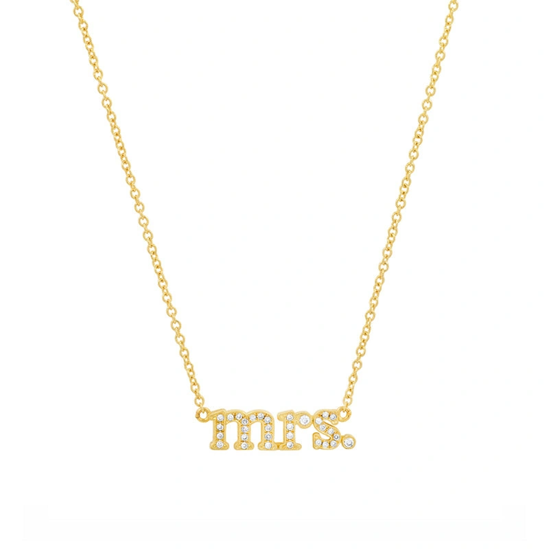 Jennifer Meyer Diamond Mrs Necklace in 18K Yellow Gold Jennifer Meyer Diamond Mrs Necklace in 18K Yellow Gold | Fine Necklaces | Coveti